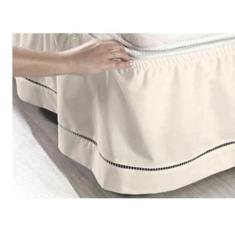 Saia Para Cama Box Solteiro Ponto Palito Ajustavel - IÉ ENXOVAIS, Palh
