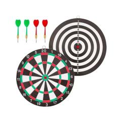 Jogo De Dardos Dupla Face Alvo Duplo 4 Dardos Grande 30 Cm
