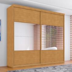 Guarda Roupa com Espelho 2 Portas Aroeira Naturalle - CASA H