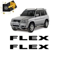 Par Adesivos Flex Preto Do Capô Pajero Tr4 Resinado - SPORTINOX, Pajer