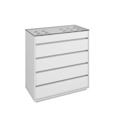 Cômoda Belize 5 Gavetas Branco - Casa D