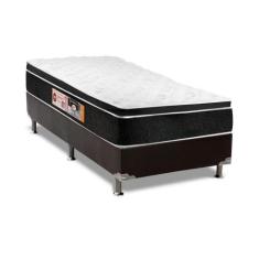 Cama Box Solteiro: Colchão Espuma D33 Castor Black e White Double Face