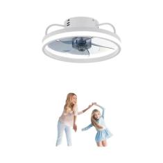 Ventilador de Teto Inteligente Silencioso com Luz e Controle Remoto - 