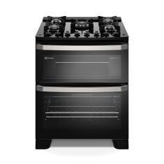 Fogão Electrolux Experience FE5DB 5 Bocas Mesa de Vidro Forno Duplo PerfectCook360 Preto