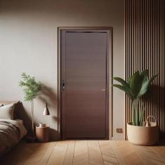 Porta de Alumínio Lambril Super 25 210cm X 80cm Brimak Abertura Direit