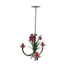 Pendente de Flores Artesanal para Quarto de Casal e Solteiro 03 Bocas