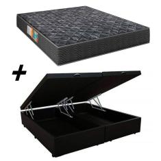 Cama Box Baú Bipartido Casal + Colchão Portobel Verona D28 60x138x188