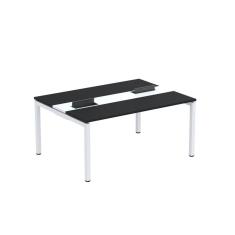 Mesa Plataforma Dupla com Pé de Aço para Coworking 160x120 Pdc16/12/2p Preto/Branco