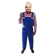 Fantasia Chucky Adulto Completa Cosplay Boneco Assassino Festa Halloween Sexta Feira 13 Noites do Terror Zumbi Dia Bruxa