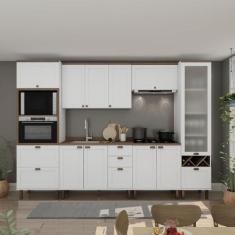 Cozinha Modulada Cristal 320 cm Conjunto Provençal Completo - GenialFl