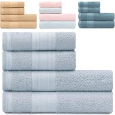 Jogo de Toalhas 3 Peças Banho + Rosto Algodão Verona Atlântica - Emcompre