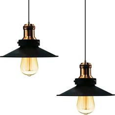 Kit 2 Pendentes Industrial 22 Cm Vintage Retro Nordic Loft - Marryluz