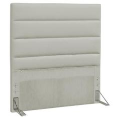 Cabeceira Solteiro Greta 90 cm material sintético Bege - D'Monegatto, 