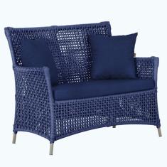 1 Sofá Área Externa Igapó Alumínio Pintura Fendi Corda Náutica Estofad