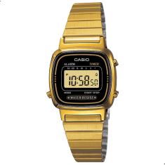 Relógio de Pulso Casio Feminino Digital Vintage Dourado LA670WGA-1DF
