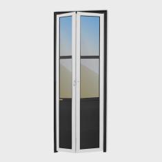 Porta Camarão Meia Lambril Meia Vidrão Linha 25 Vidro Reflex 210cm x 60cm Brimak