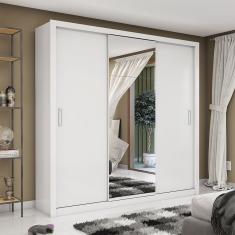 Guarda Roupa 3 Portas de Correr com Espelho Central Bahia Plus