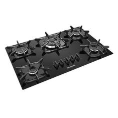 Cooktop 5 Bocas Mueller G5 Tripla Chama Super Automático Preto Bivolt,