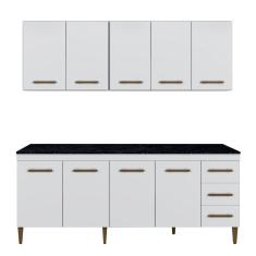 Cozinha Completa 9 Portas E 3 Gavetas Atenas Kaiki Moveis Branco