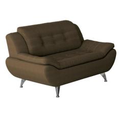 Sofá 2 Lugares New Passion Suede Café - Modern