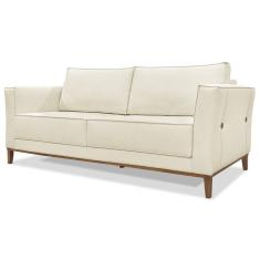 Sofa Balli 3 Lugares 210cm Pes Madeira Linho 223 Natural Ezz