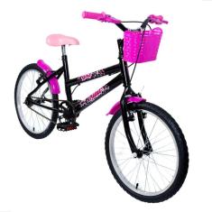 Bicicleta Infantil Aro 20 Tridal Girl MTB com Cestinha e Paralamas-Feminino