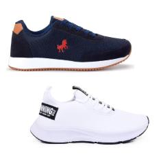 Kit Tênis Masculino Academia Casual Caminhada 2 Pares BF Shoes-Masculino