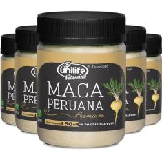 Kit 5 Maca Peruana Em Pó Premium Unilife 150g