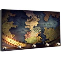 Porta Chaves Mapa Mundo Westeros Game Of Trhones Salas Organizador Cha