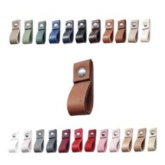 Kit com 04 Puxadores Doba Parafuso para Móveis Armário Guarda Roupa Gaveta Porta Baús Caixas Bandeja Cesto Tábua - Cor Textura de Couro…