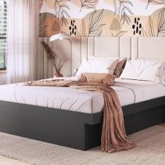 Cama Casal Queen Box Baú 160 Bogotá Grafite