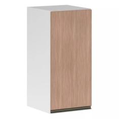 Armário Perola 35 cm 1 Porta Luciane, Branco Polar/Cumaru