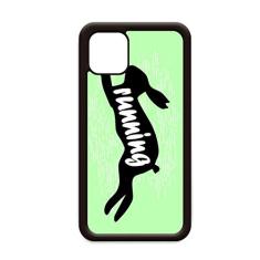 Capa de coelhos pretos com desenho natural para iPhone 12 Pro Max para Apple Mini Mobile Case