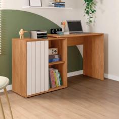 Escrivaninha De Estudos Caemmun Bisck 1,40 Freijo/off White