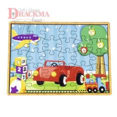 Quebra-cabeça Mdf Infantil Pedagógico Colorido - Drackma