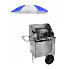 Carrinho de Cachorro Quente Inox com Rodas Pneumáticas Cefaz