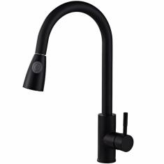 Torneira Cozinha Gourmet Extensível Preta Monocomando Black