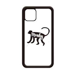 Capa macaco preto e branco animal para iPhone 11 Pro Max para Apple Mobile Case Shell