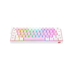 Teclado mecânico gamer redragon draconic pro rgb rosa +
