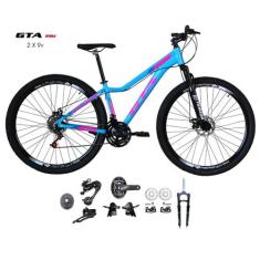Bicicleta Aro 29 GTA Start Feminina Kit 2x9 Gta Sunrun Freio Disco K7 