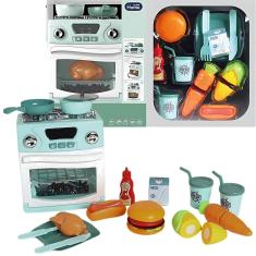 Fogão Brinquedo Interativo Som Luz Acessórios Castela