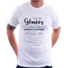 Camiseta Sou de Gêmeos - Foca na Moda, Branco, P