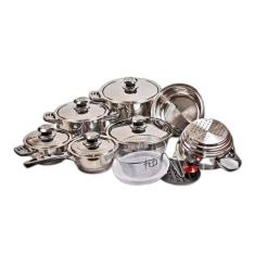 Jogo de Panelas Alemãs Aço Cirúrgico 19 Pcs