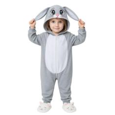 Pijama Infantil Macacão Kigurumi Fantasia Coelho Festa - anjo da mamãe