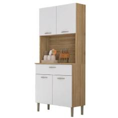 Armário de Cozinha Completa 4 Portas 1 Gaveta Cris Kit's Paraná, Freij