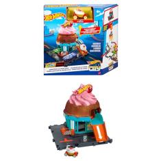 Hot Wheels City Pista de Brinquedo Sorveteria para crianças a partir de 3 anos