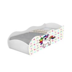 Cama carro infantil unicornio com colchao - Dullar Móveis