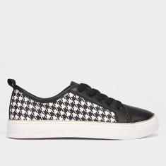 Tênis Beira Rio Estampado Pied de Poule Feminino-Feminino