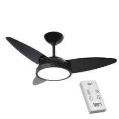 Ventilador Lykan Led  220v 3p Clm Ctrl Remoto 130w Preto