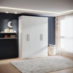 Guarda-roupa Infantil 04 Portas Frente em Mdf Angel Branco